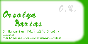 orsolya marias business card